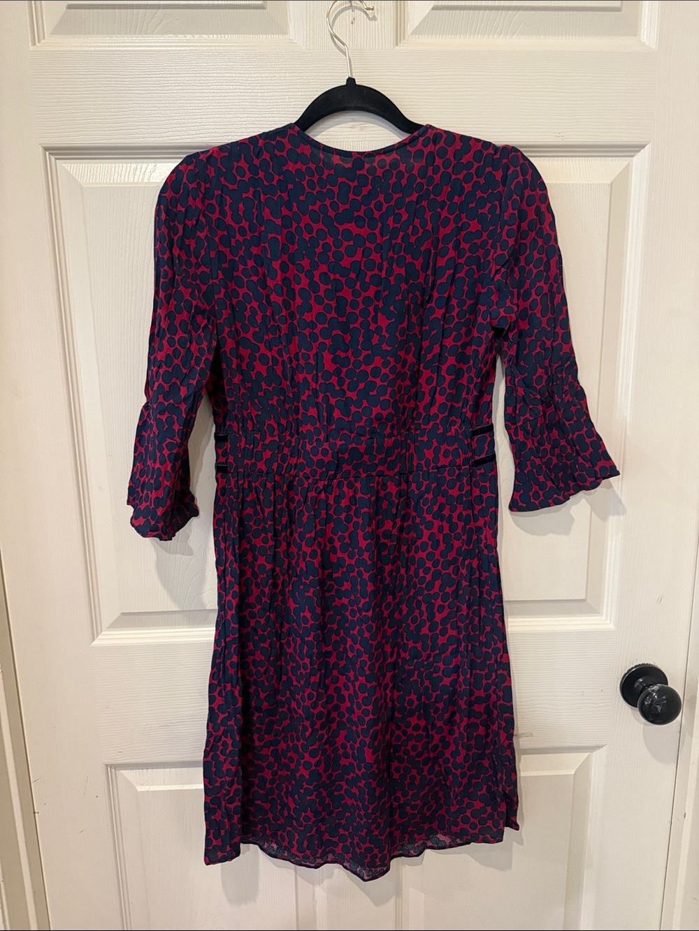 Seraphine navy/magenta maternity and nursing dress, size 4 - Picture 6 of 8